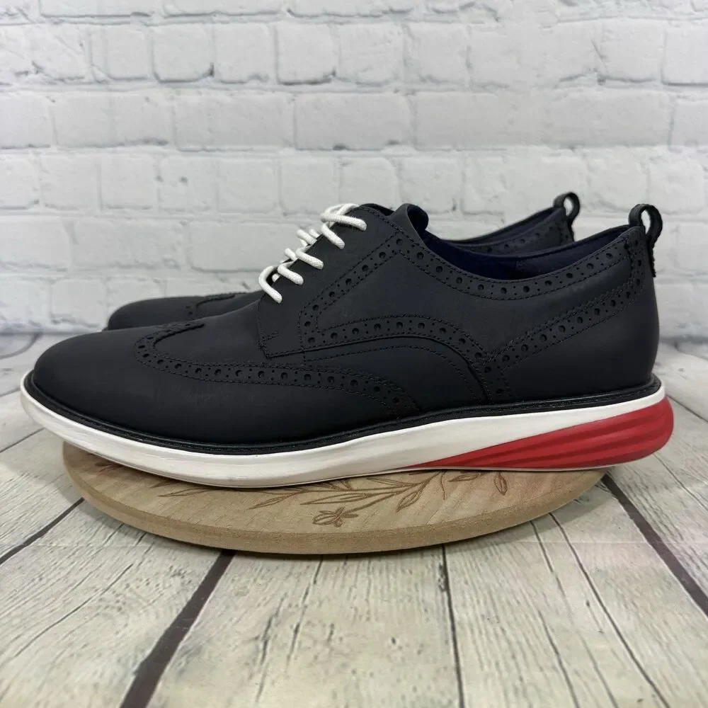 Cole Haan GrandPro Wingtip Oxford Sneaker C38916 Black Leather Men’s Size 13M